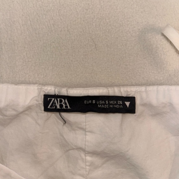 Zara White Eyelet Spaghetti-Strap Dress - Picture 4 of 4